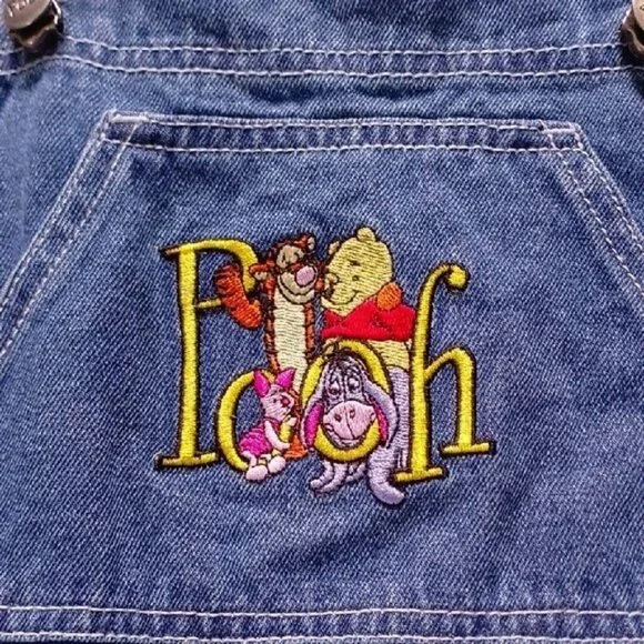Vintage 90s WINNIE THE POOH Embroidered Disney Denim Overall JERRY LEIGH - Picture 12 of 12